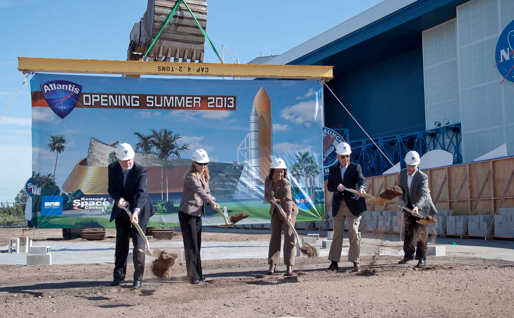 NASA Spaceport Breaks Ground for Shuttle Atlantis Display